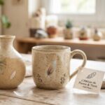Mug en Grès Artisanal – Collection "Toucan & Monstera"